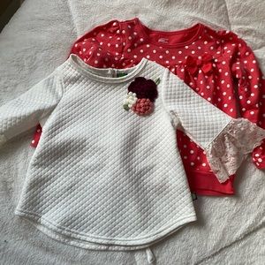 Pretty toddler tops! Quarter and long sleeve - perfect condition 4t and 5t